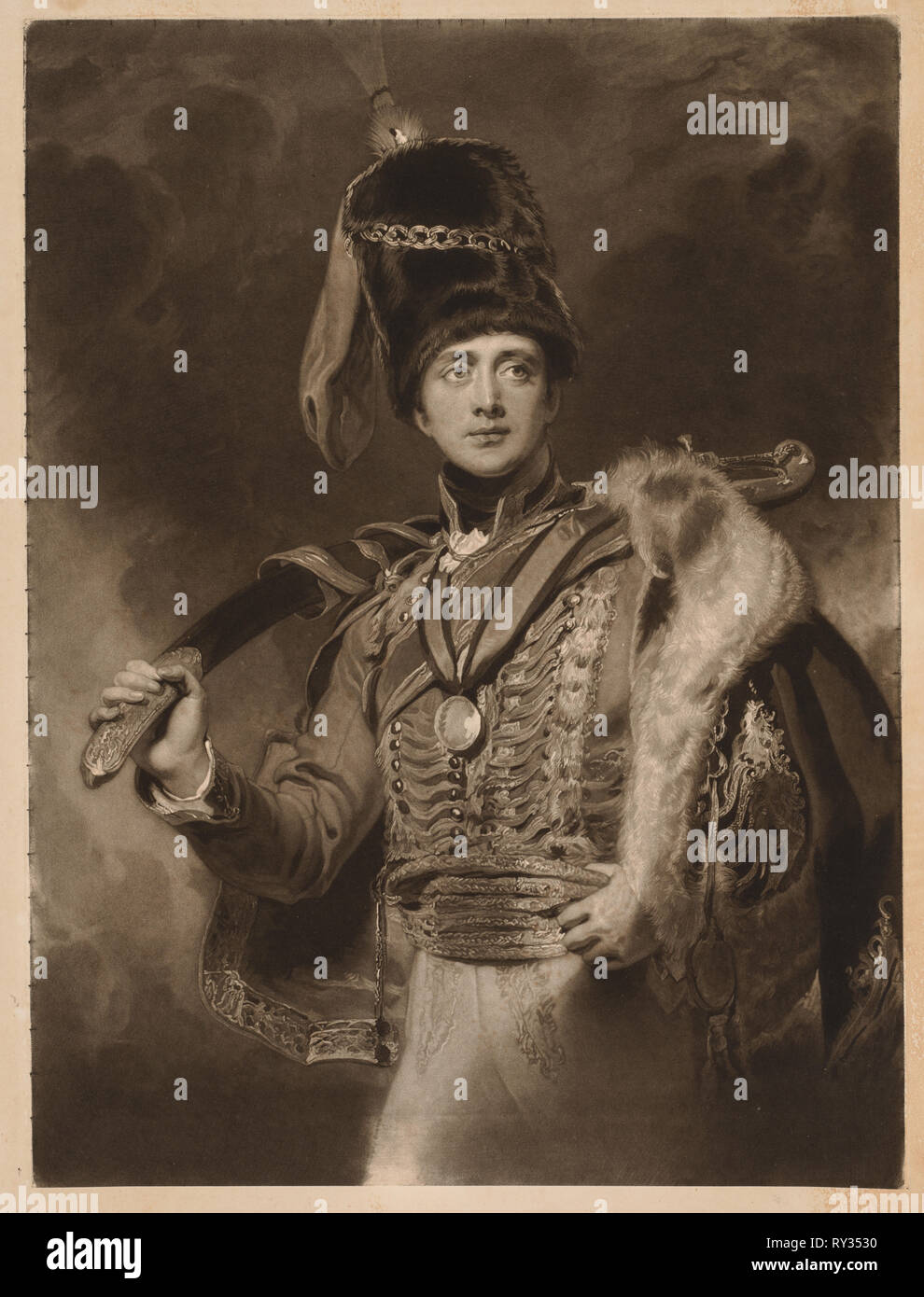Generalleutnant Herr C. W. Stewart. Henry Meyer (British, 1782-1847). Schabkunst Stockfoto