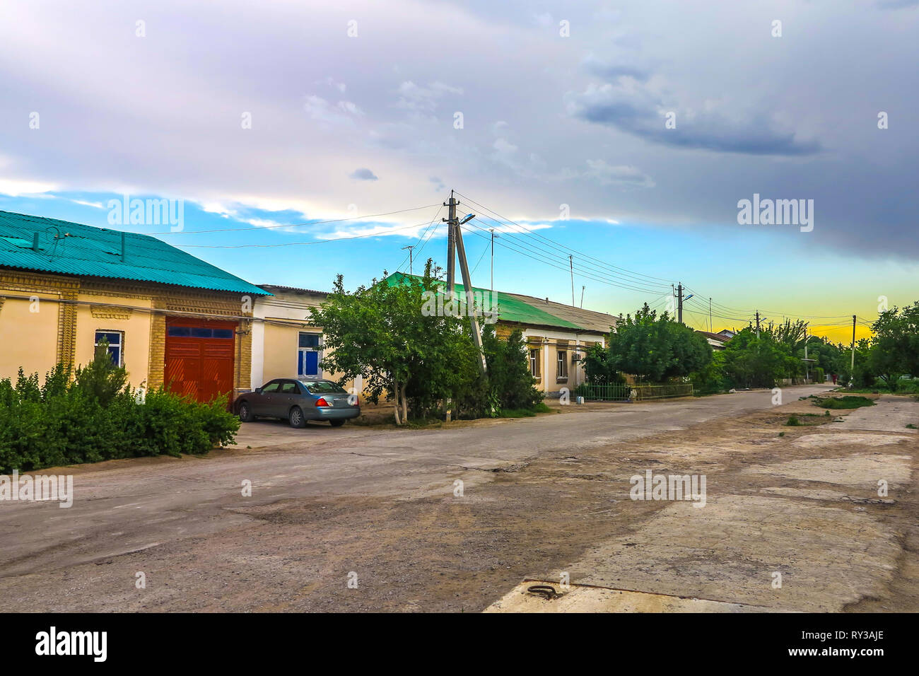 Dashoguz Turkmenistan gemeinsame Ziegel Residential Apartment Gebäuden Stockfoto