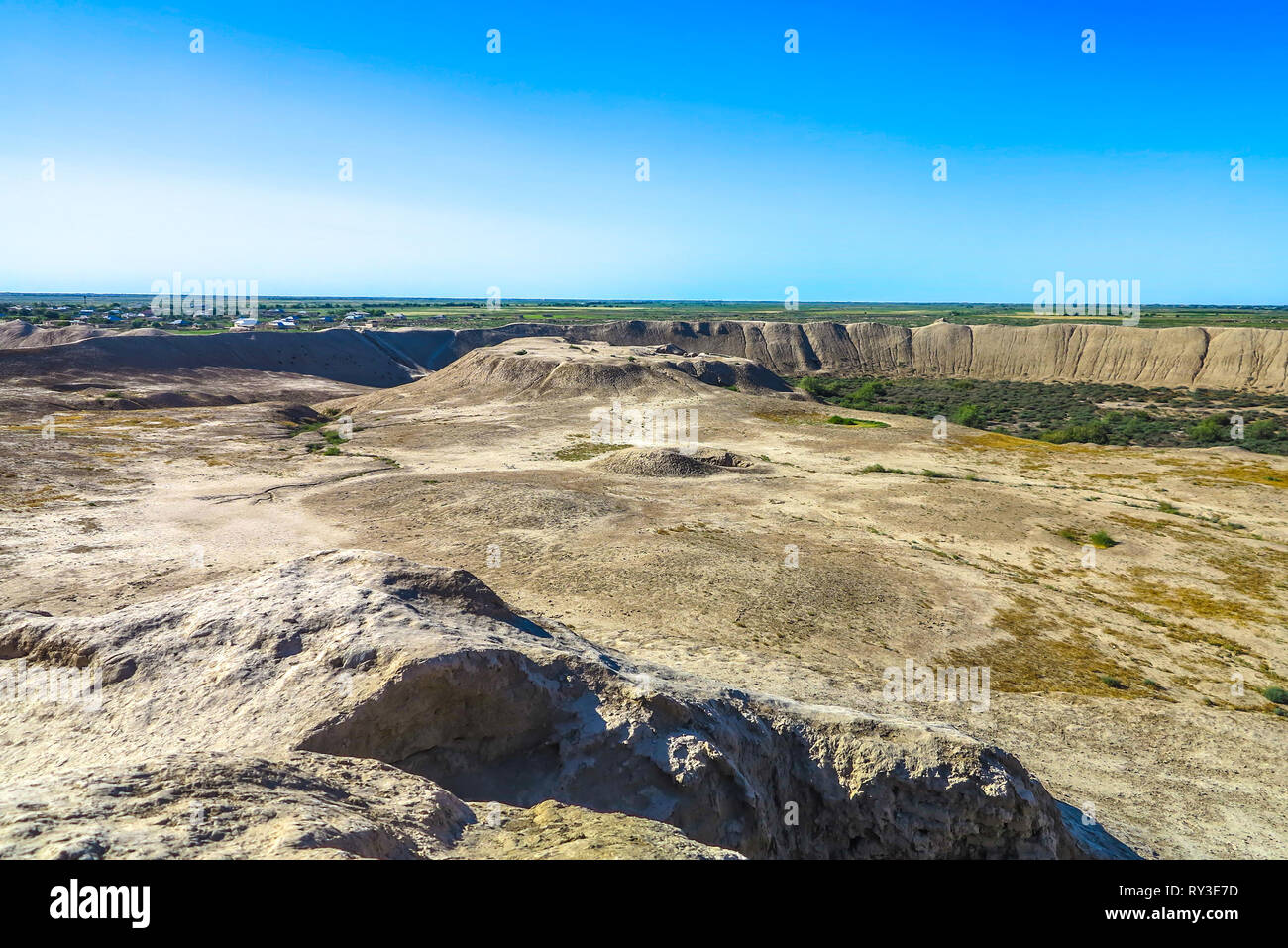 Maria Turkmenistan Gyaur Kala Stadtmauer Festung der Zoroastrier Stockfoto