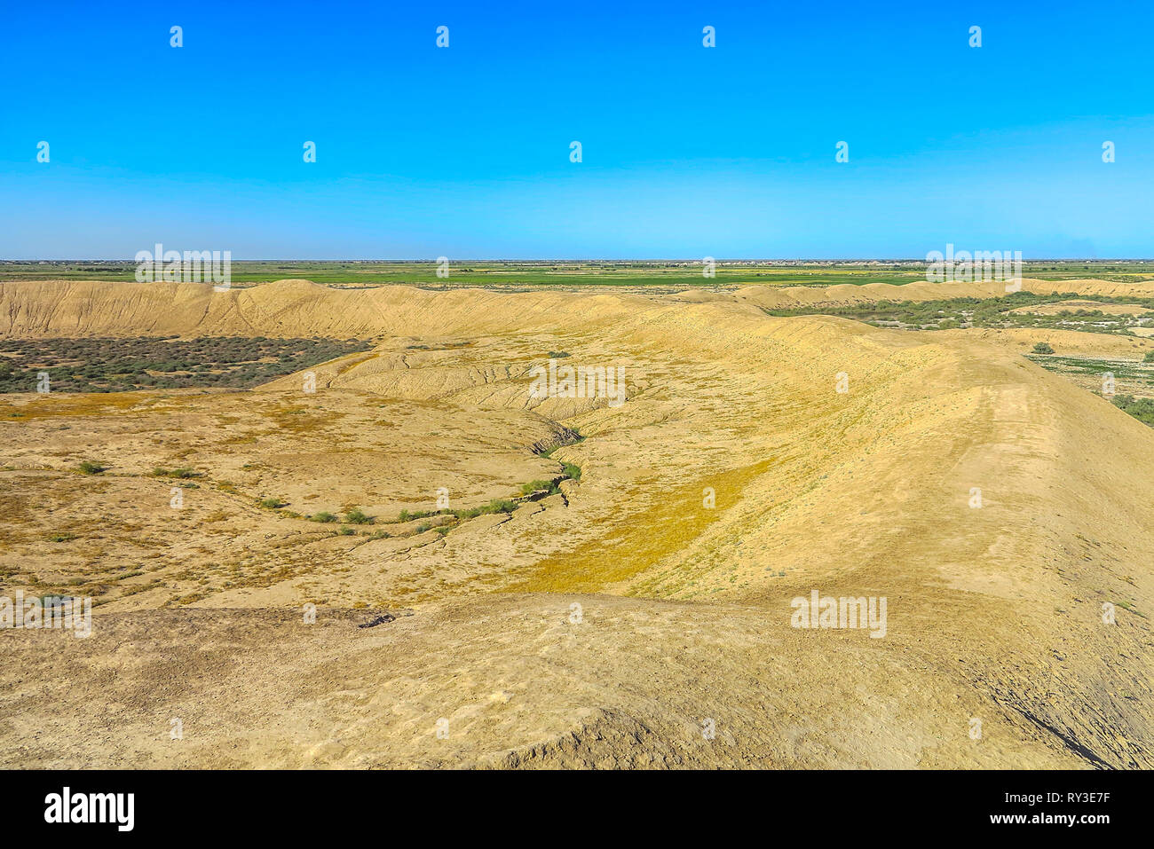 Maria Turkmenistan Gyaur Kala Stadtmauer Festung der Zoroastrier Stockfoto
