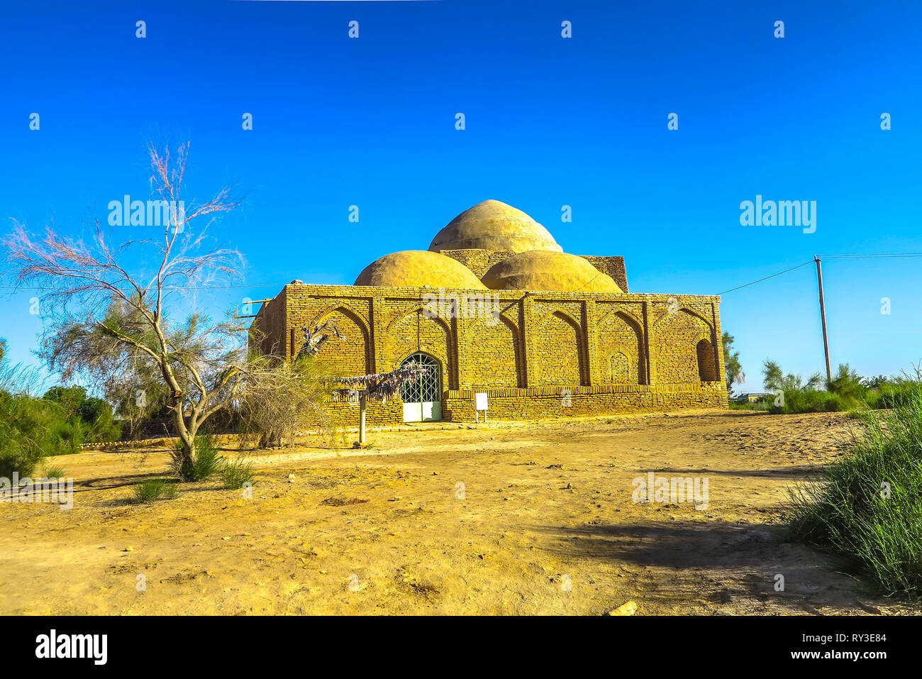 Maria Turkmenistan Gyaur Kala Moschee bei Sonnenuntergang Stockfoto