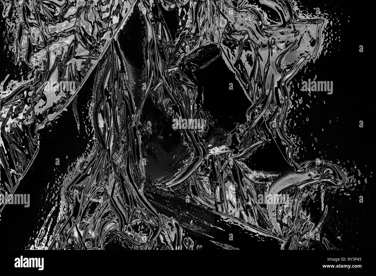 Inferno Flamme Feuer auf schwarzem Hintergrund. Stockfoto