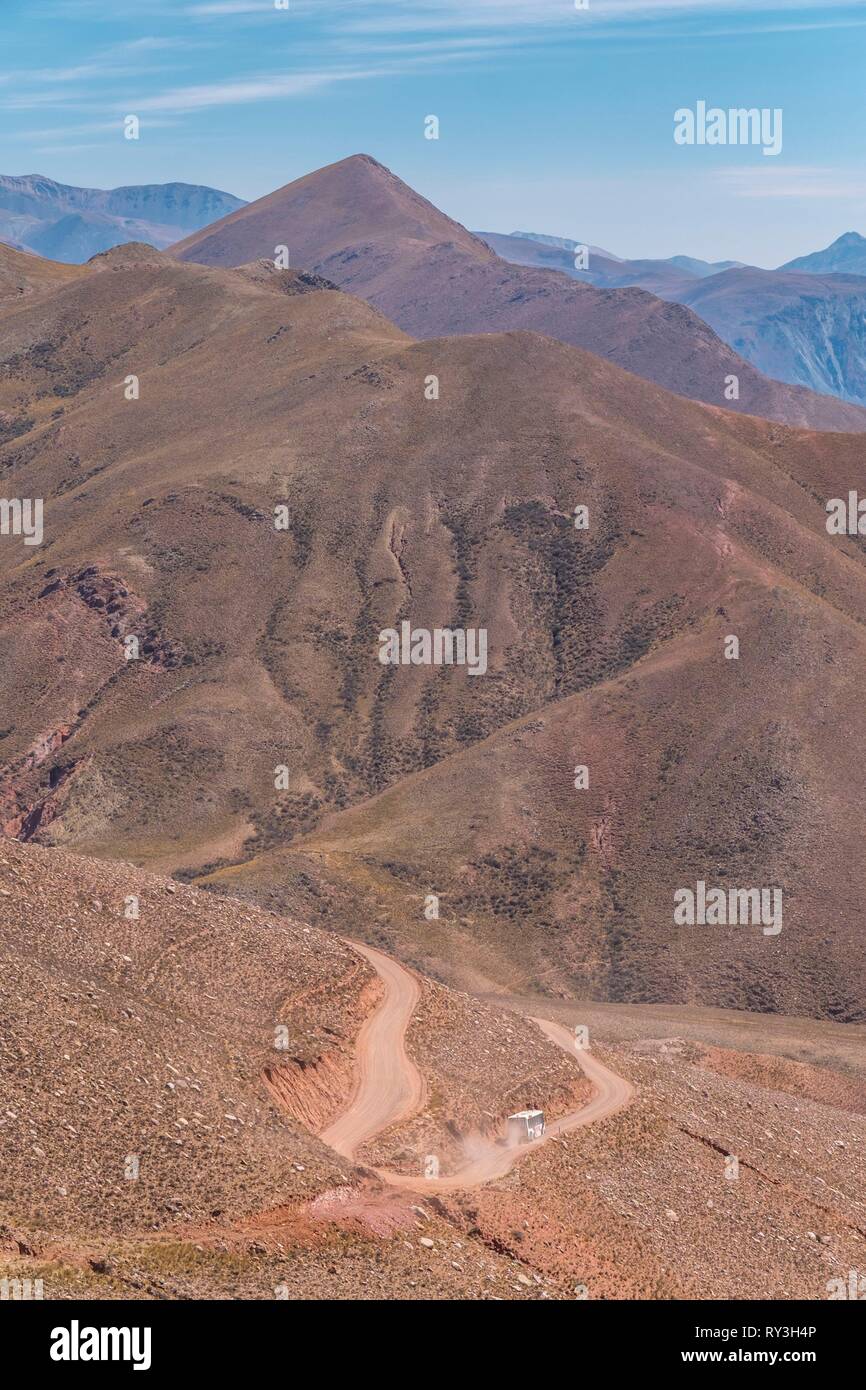 Argentinien, Provinz Jujuy, Quebrada de Humahuaca Weltkulturerbe der UNESCO, Anschluss RP13, Iruya Stockfoto