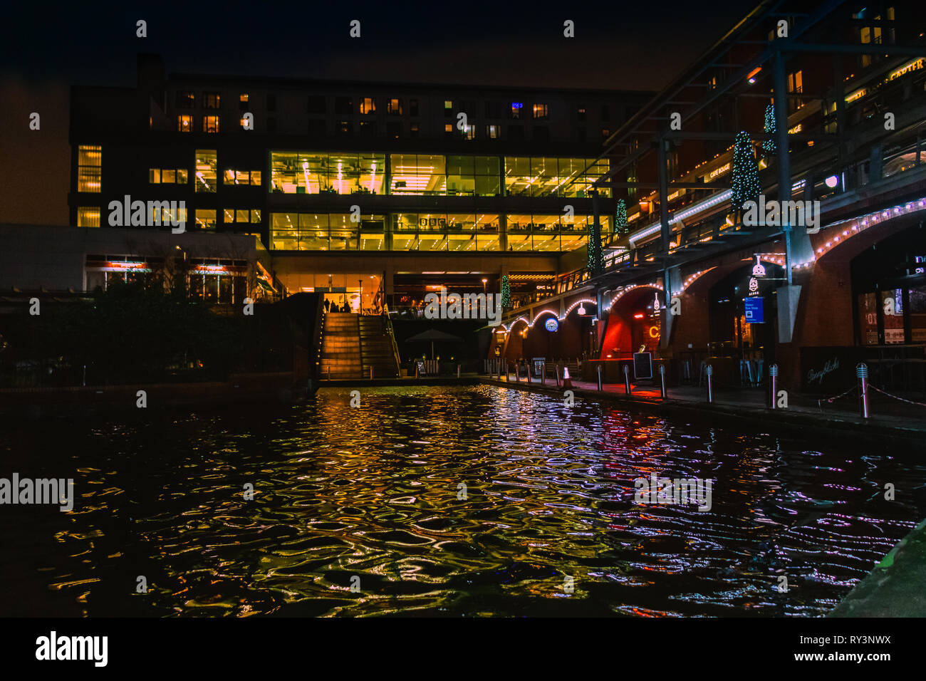 Im Inneren des Cube. Birmingham, Großbritannien Stockfoto