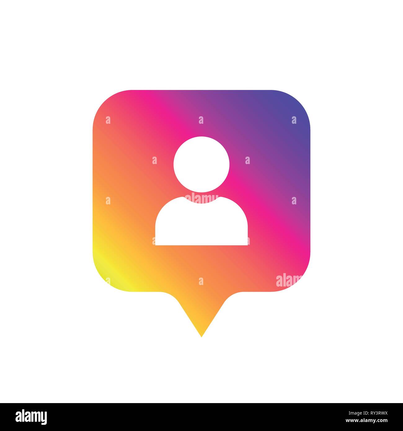 Social media Anmeldung Symbol, Symbol. Anhänger instagram. Vector Illustration. EPS 10. Stock Vektor