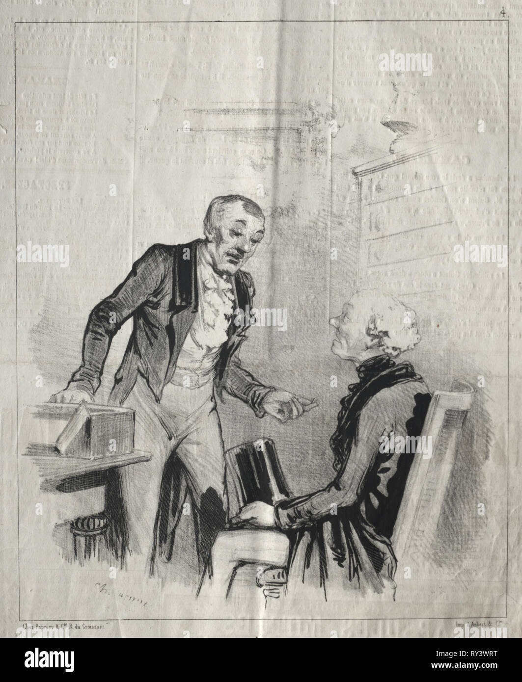 Les Malades et les medicins: Nr. 4, Lew Homéopathes. Cham (Französisch, 1818-1879). Lithographie Stockfoto
