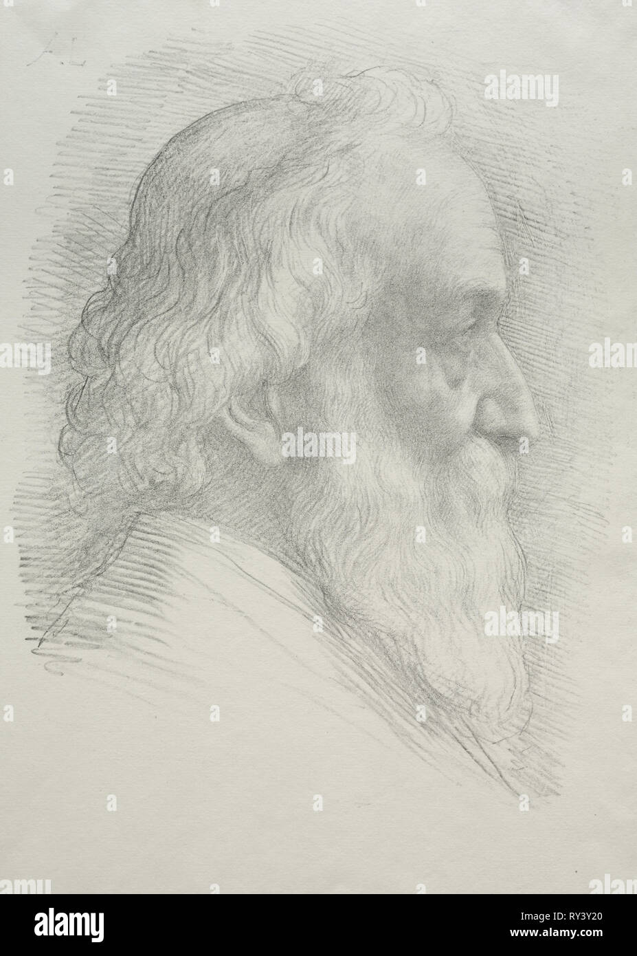 Selbstbildnis (10.). Alphonse Legros (Französisch, 1837-1911). Lithographie Stockfoto