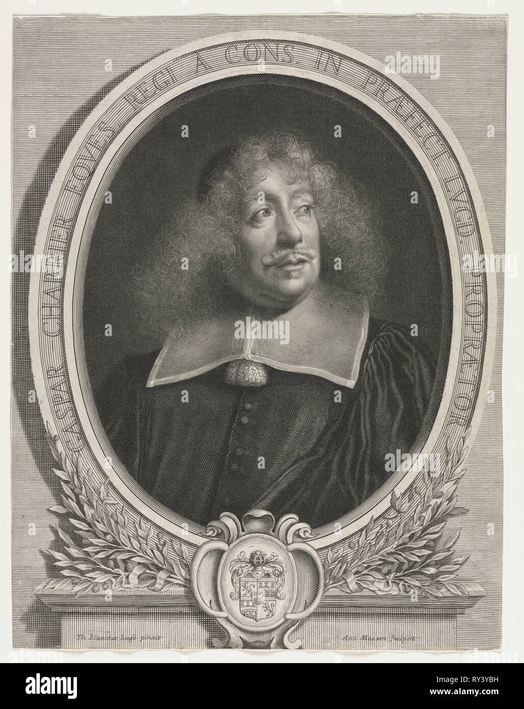 Gaspard Charrier. Antoine Masson (Französisch, 1636-1700). Gravur Stockfoto