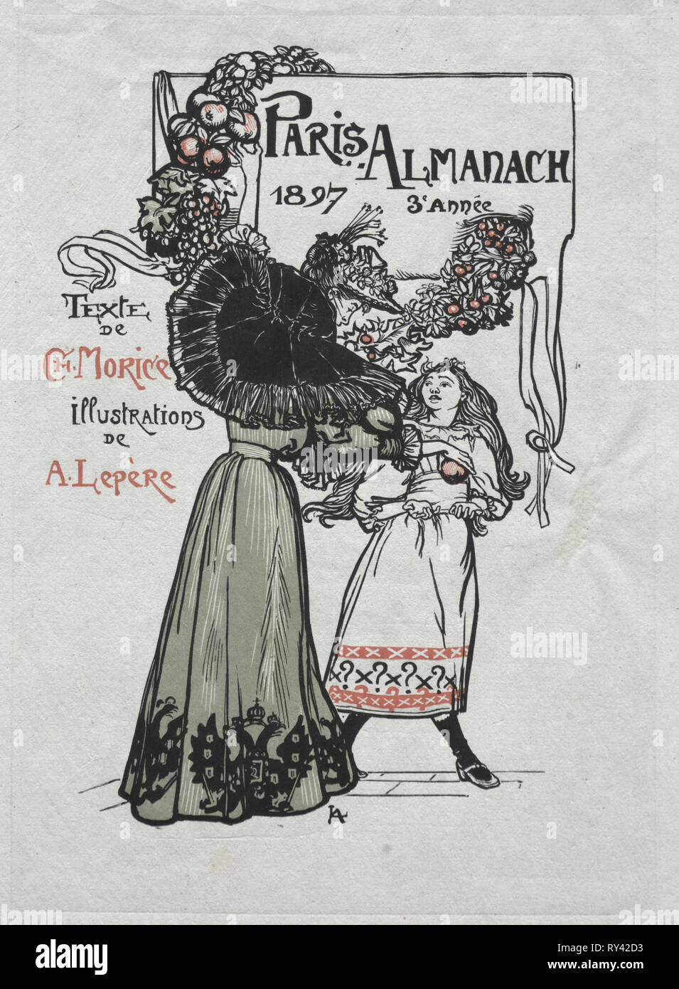 Paris Almanach, 1897: Abdeckung Stockfoto
