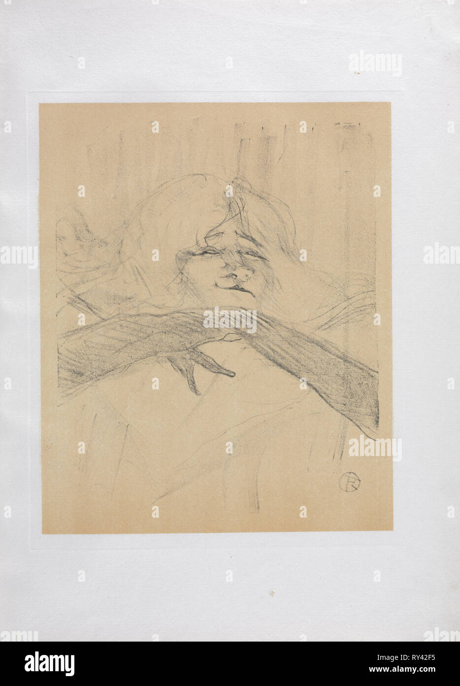 Yvette Guilbert-English Serie: Mehr Loo, 1898 Verweilen. Henri de Toulouse-Lautrec (Französisch, 1864-1901). Lithographie Stockfoto