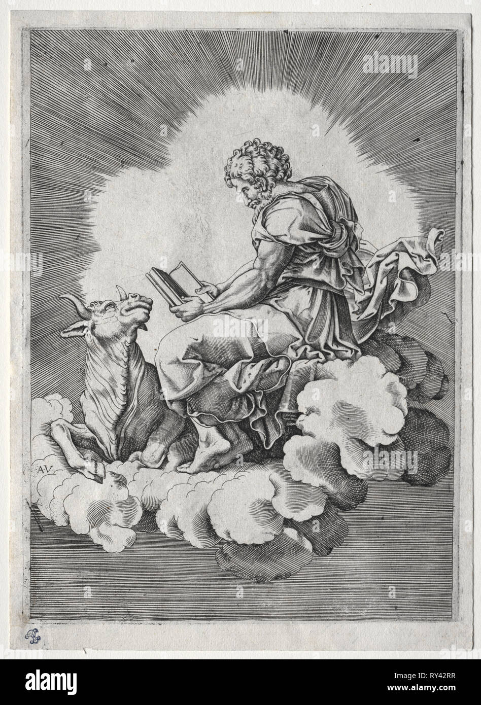 Die vier Evangelisten, C. 1518. Italien, 16. Gravur Stockfoto