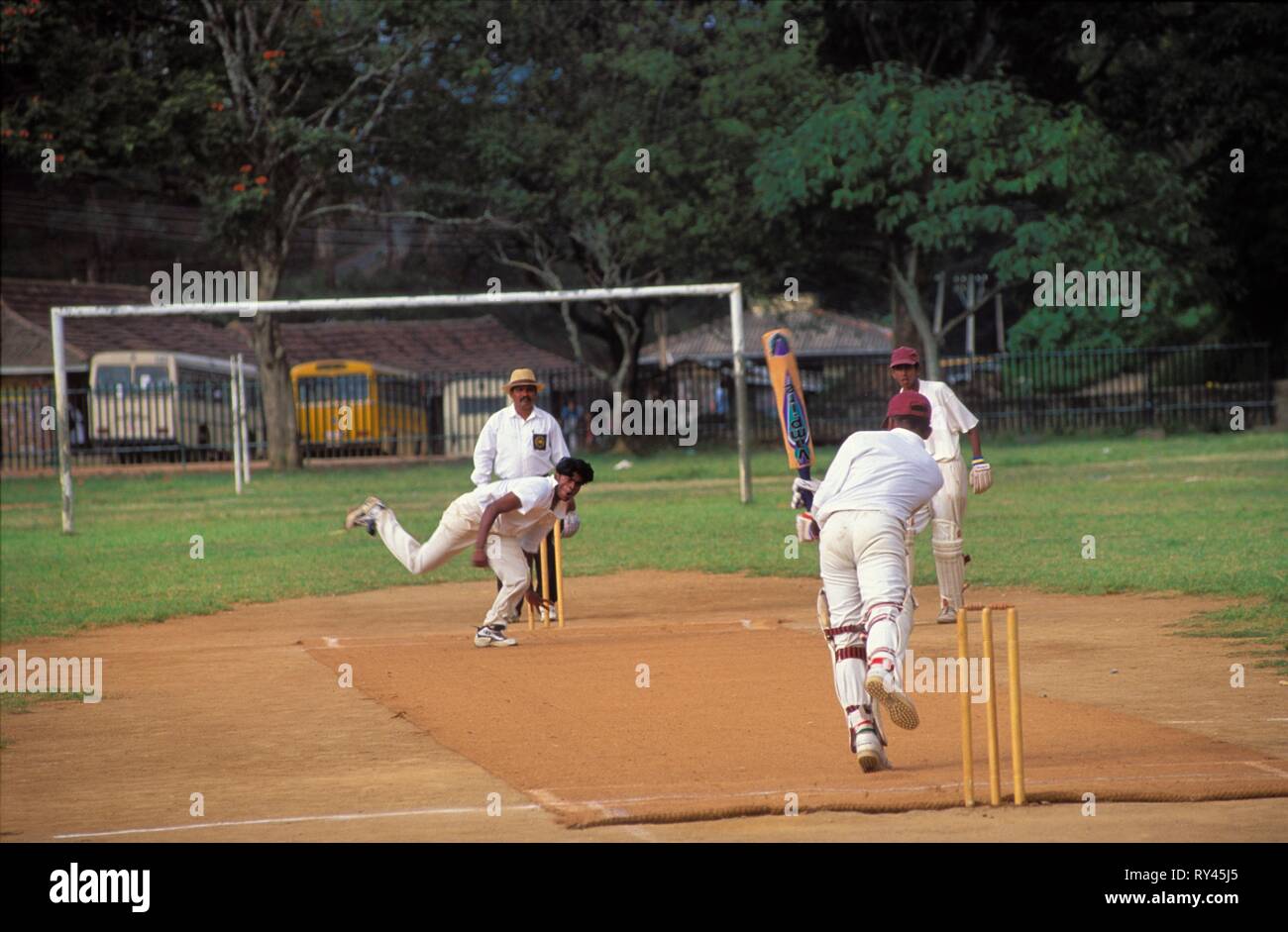 Cricket Match, Kandy, Sri Lanka Stockfoto