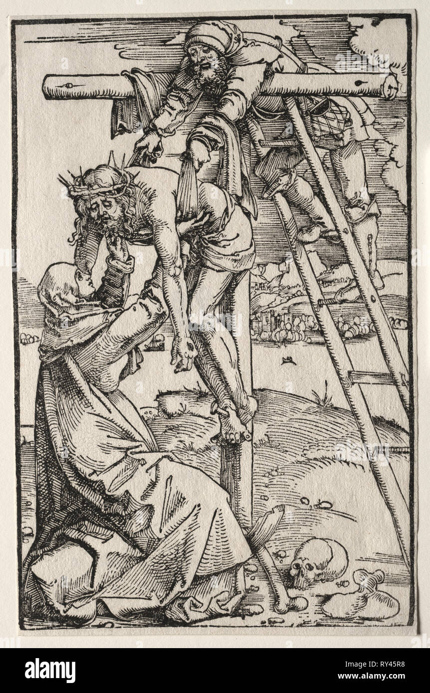 Kreuzabnahme, 1505. Hans Baldung (1484/85-1545). Holzschnitt Stockfoto