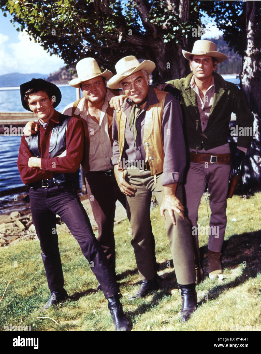 VOGEL, Blocker, GREENE, Landon, Bonanza, 1959 Stockfoto