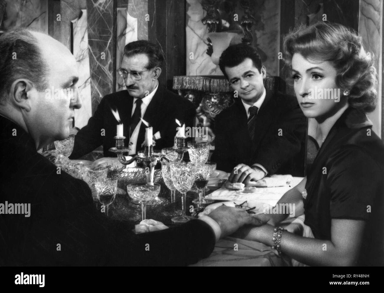 BLIER, ROQUEVERT, REGGIANI, DARRIEUX, geheimes Treffen: MARIE - Oktober 1959 Stockfoto