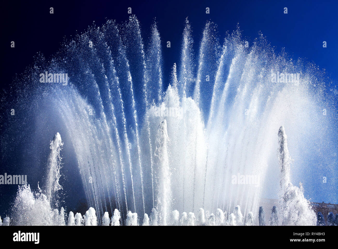 Brunnen von Montjuic, Barcelona, Spanien. Stockfoto