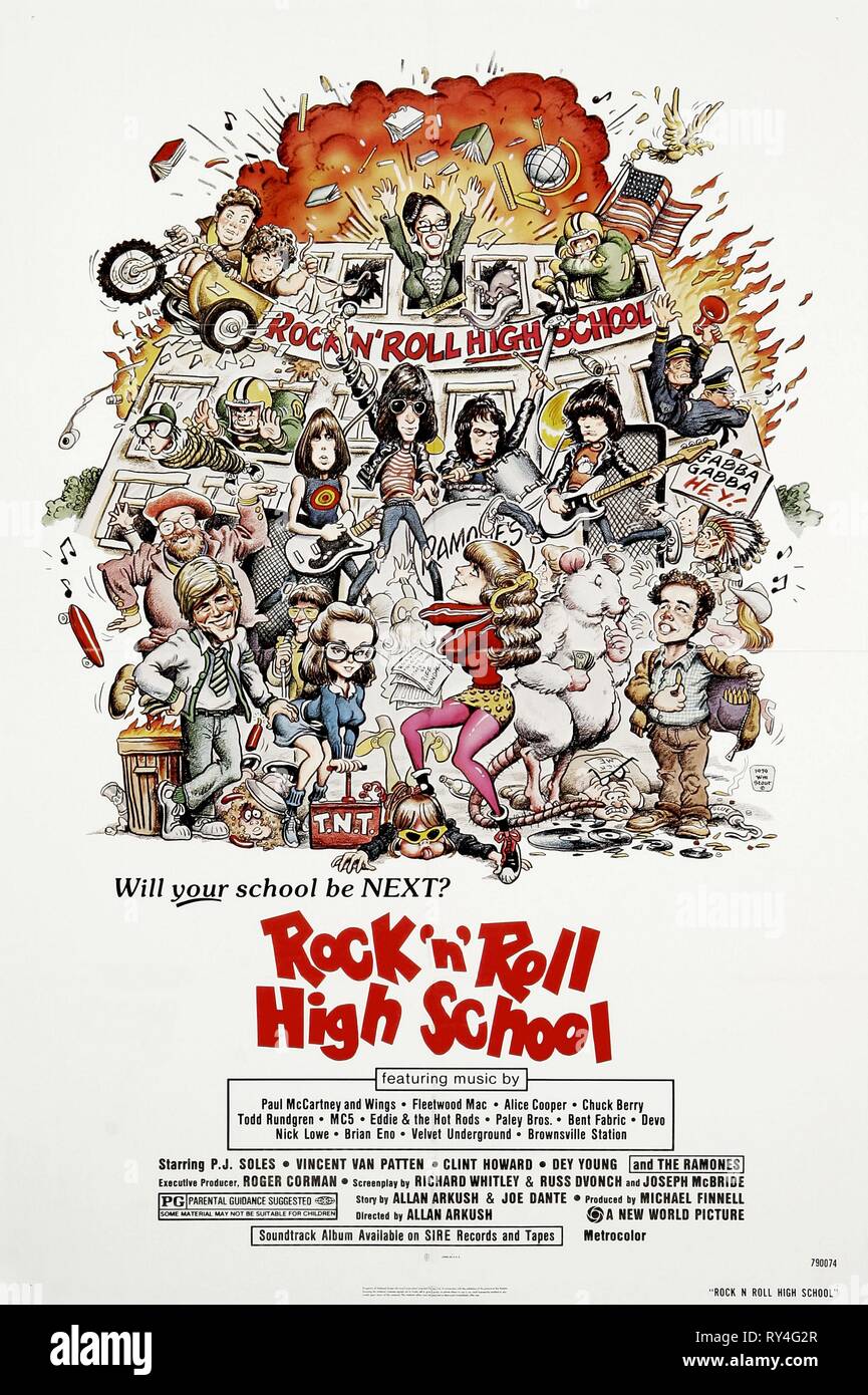 Film Poster, ROCK 'N' ROLL HIGH SCHOOL, 1979 Stockfoto