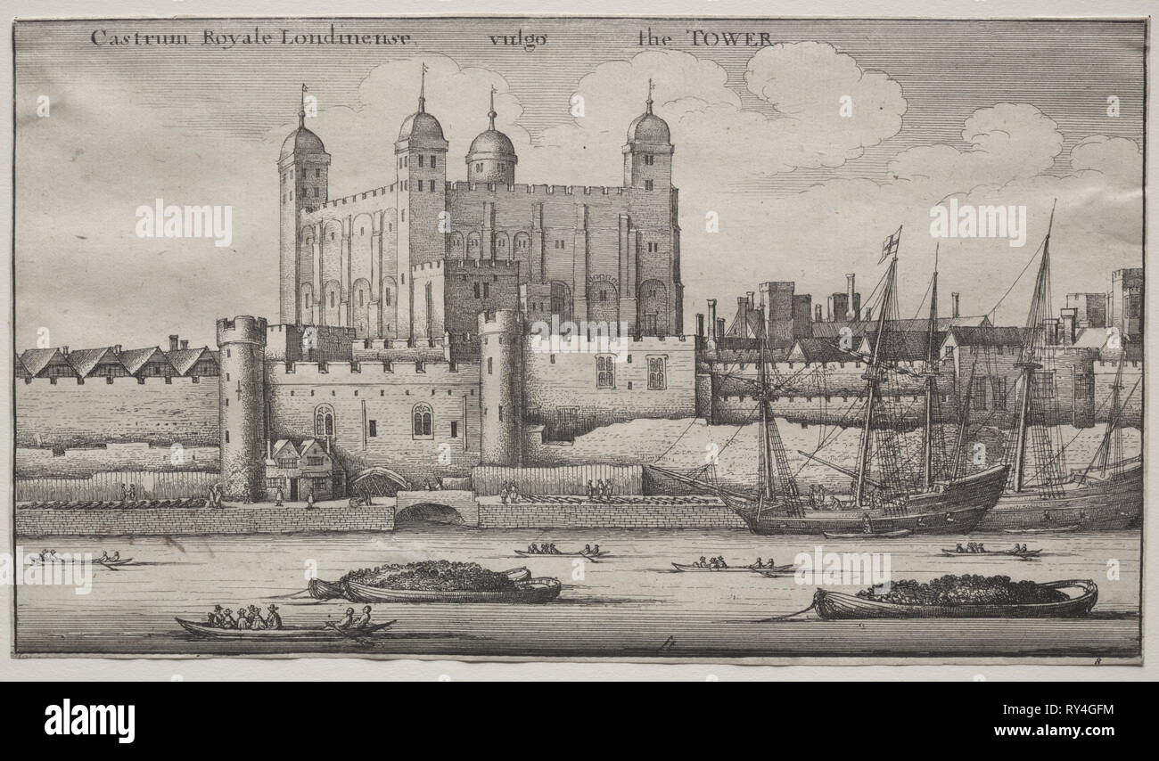 Der Turm, London. Wenzel Hollar (Böhmische, 1607-1677). Ätzen Stockfoto