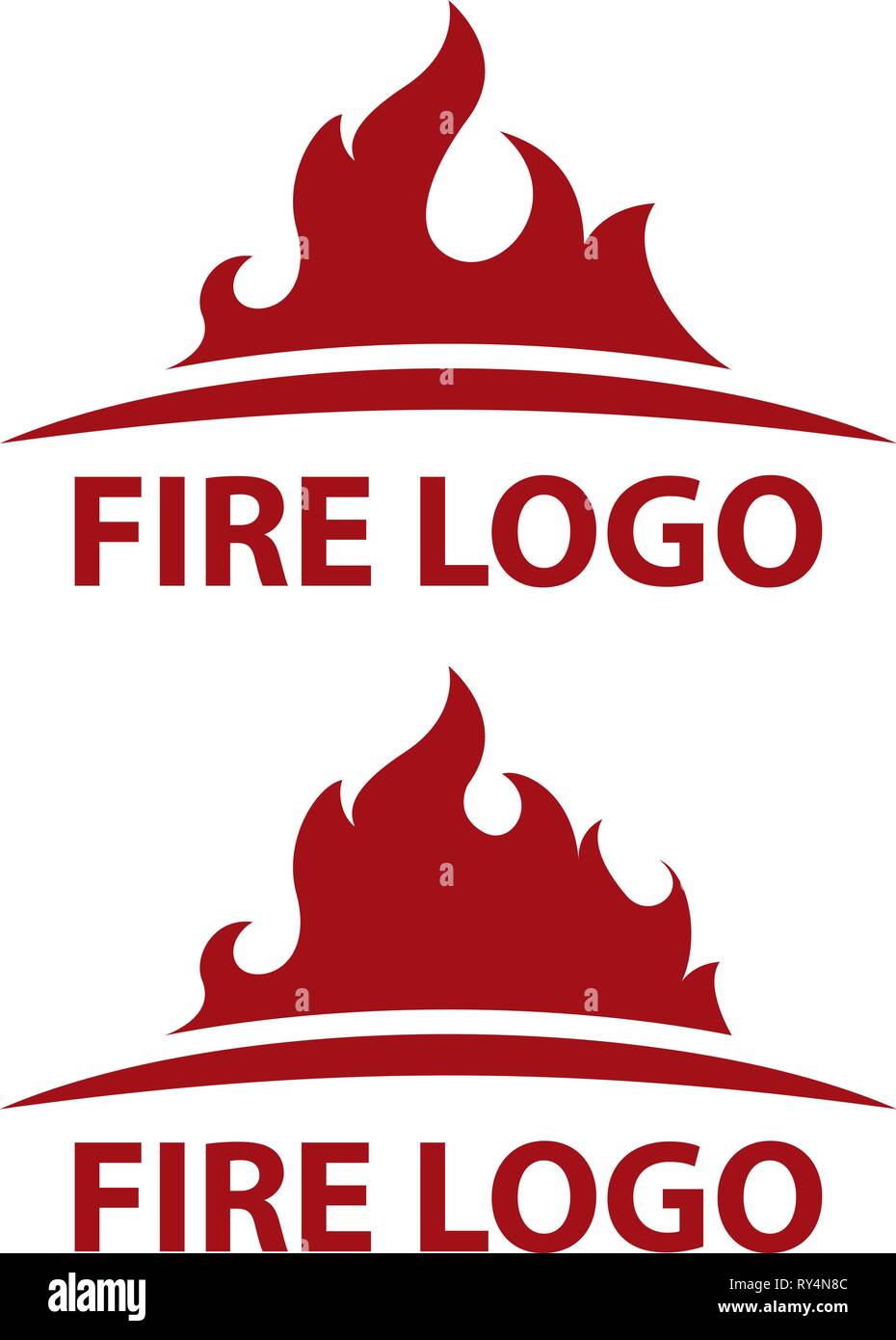 Zwei Feuer Logo. Design Element Stock Vektor