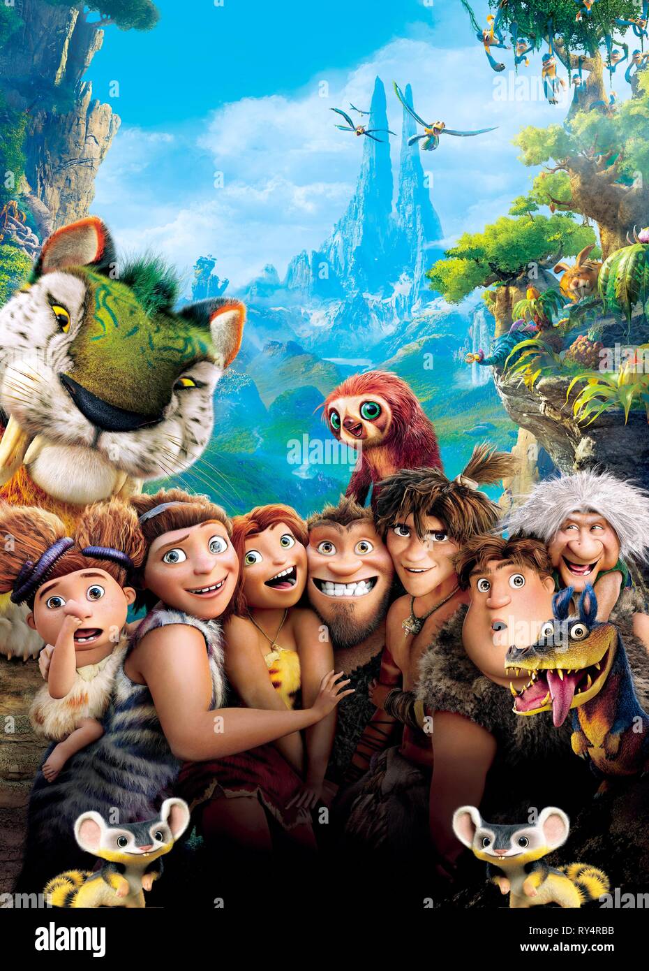 Sandy Ugga Eep Grug Thunk Gran Kerl Der Croods 2013 Stockfotografie Alamy