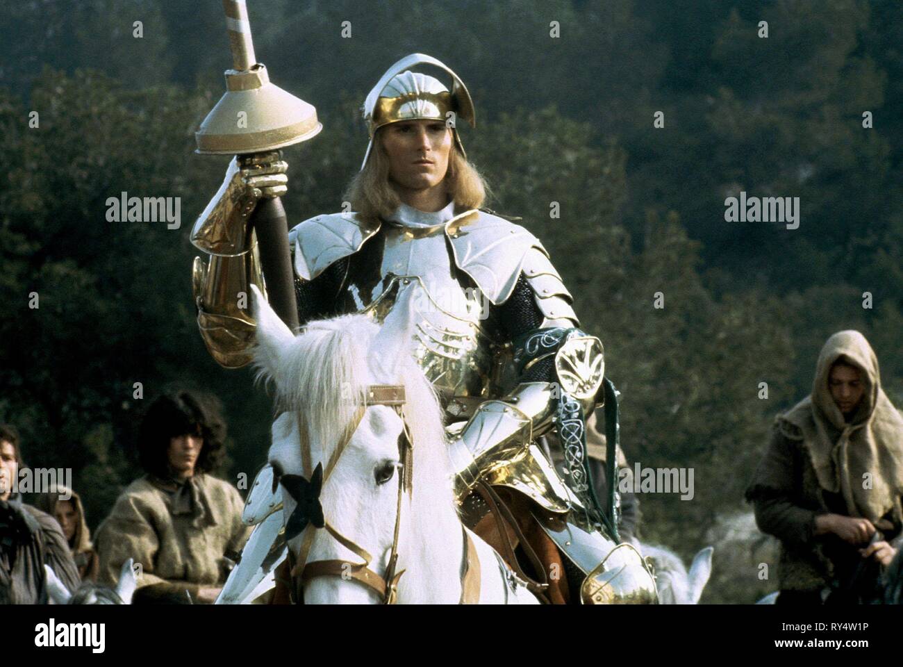 MILES O'Keeffe, Schwert DER VALIANT: DIE LEGENDE VON SIR GAWAIN UND DER GRÜNE RITTER, 1984 Stockfoto