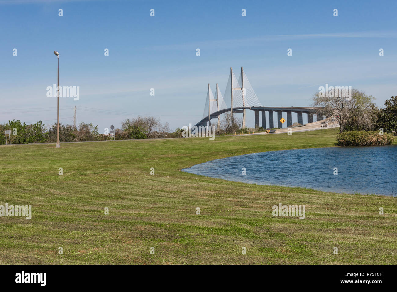 Die Sidney Lanier Bridge in Brunswick, Georgia USA Stockfoto