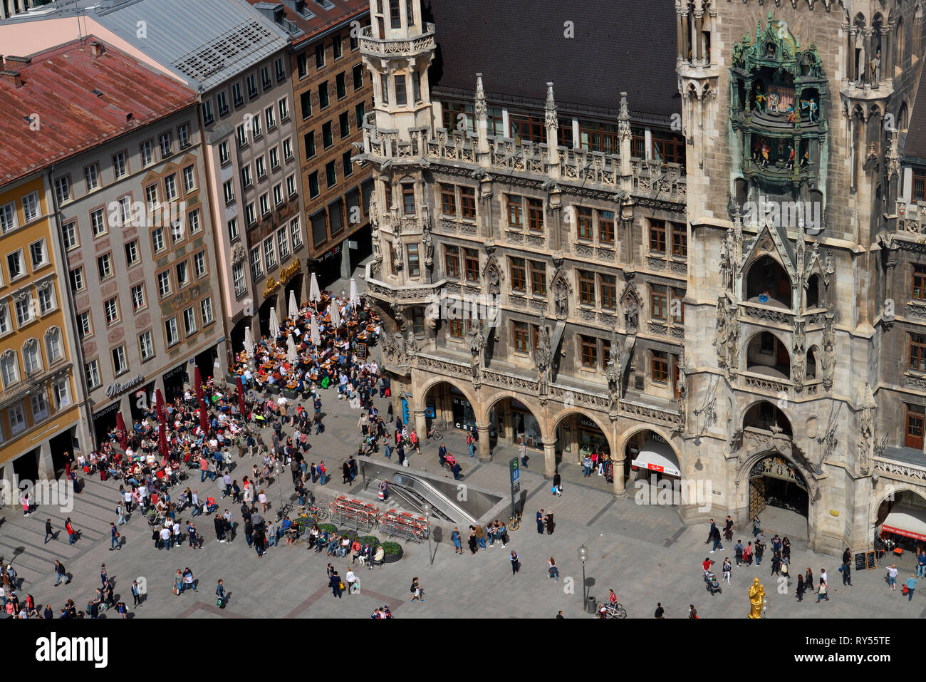 Neues Rathaus, Marienplatz, Muenchen, Bayern, Deutschland Stockfoto