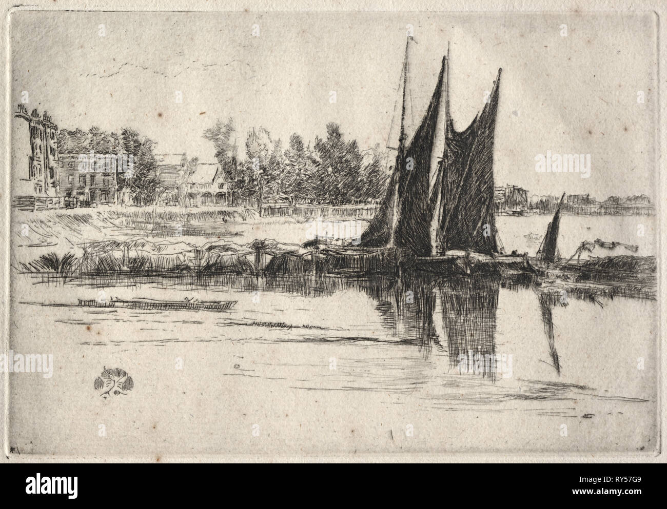 In Hurlingham. James McNeill Whistler (American, 1834-1903). Ätzen Stockfoto