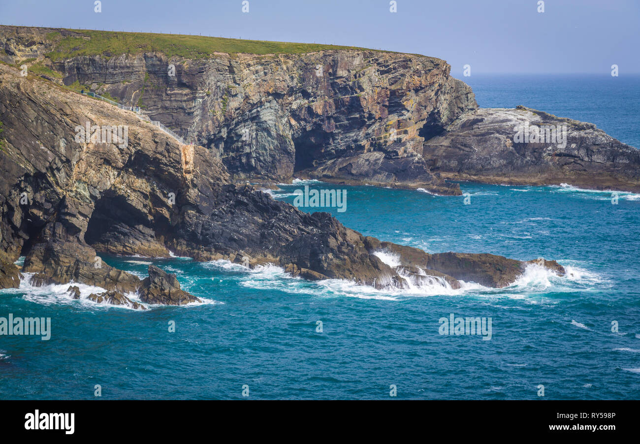 Mizen Head Klippen und Leuchtturm Museum Stockfoto