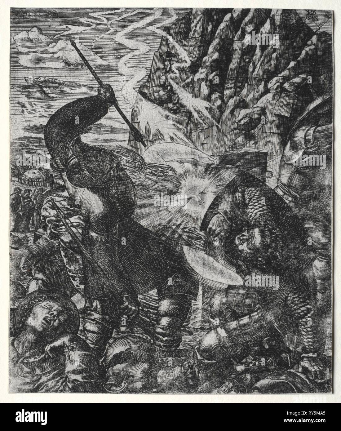 Die Auferstehung, 1588. Philipp Uffenbach (Deutsch, 1566-1636). Ätzen Stockfoto