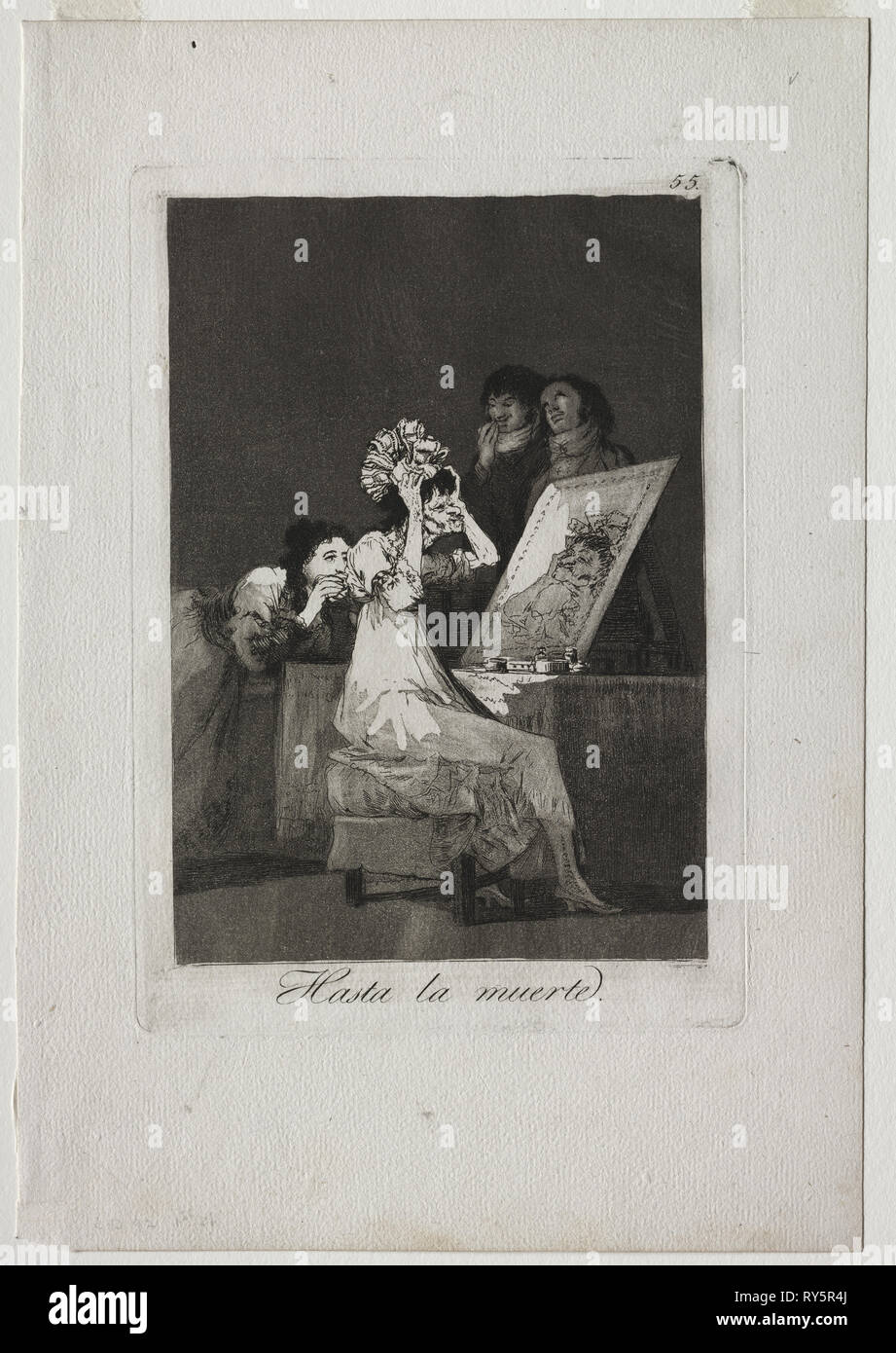Caprichos: Bis zum Tod, 1799. Francisco de Goya (Spanisch, 1746-1828). Ätzung, kaltnadel und Aquatinta Stockfoto