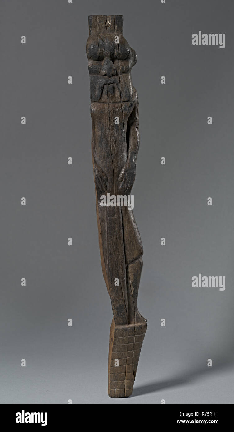 Sessel oder Bett Bein mit dem Gott Bes, 1540-1296 BC. Ägypten, Neues Reich, 18. Dynastie. Tamarisk; Insgesamt: 44,7 x 5,9 cm (17 5/8 x 2 5/16 Zoll Stockfoto