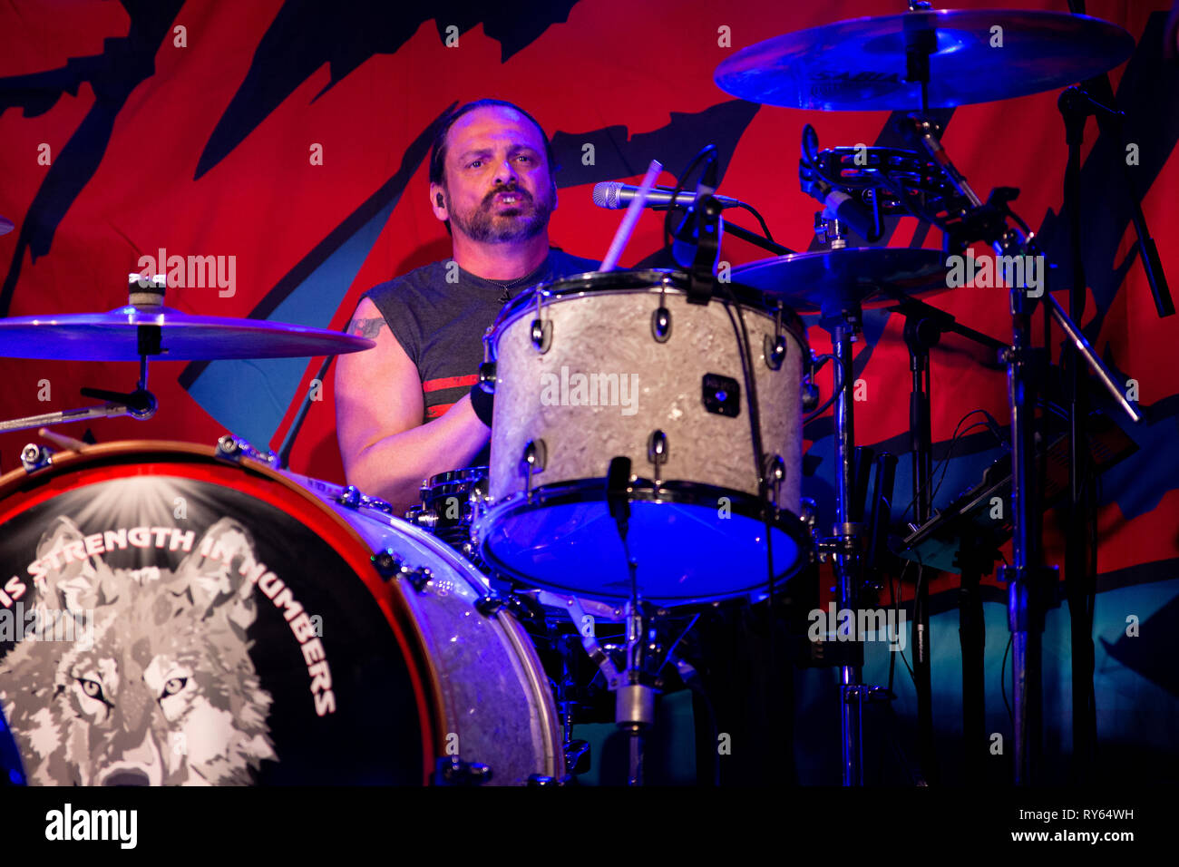 Michael Clayton - Arbeeny Tyketto-Stärke in Zahlen 25-jährigen Jubiläums Tour, Manchester Academy 10/03/19. Stockfoto