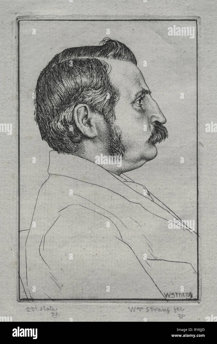 Henry Austin Dobson, Nr. 2, 1894. William Strang (British, 1859-1921). Ätzen Stockfoto
