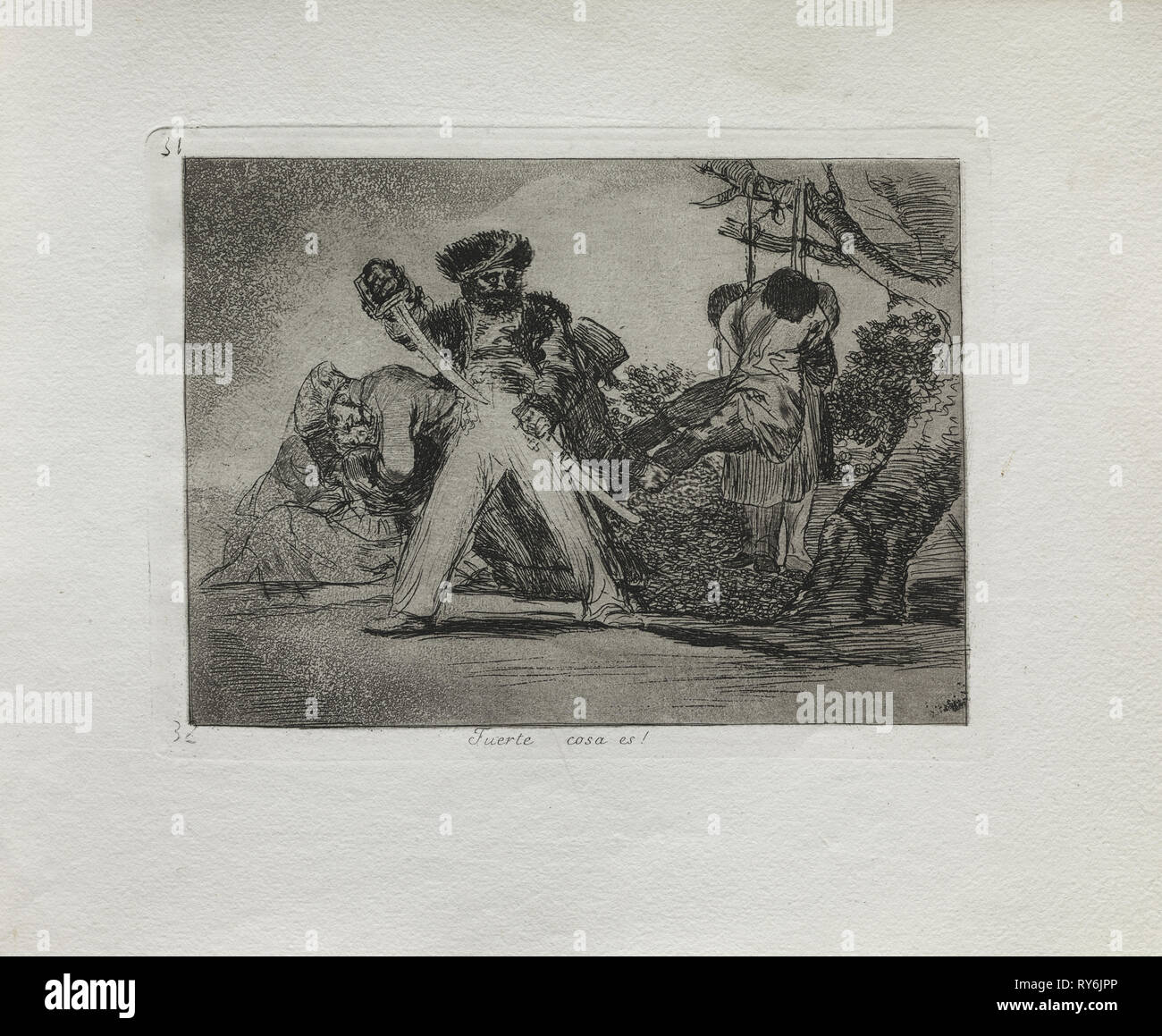 Katastrophen des Krieges: Das ist schwer, 1810-1820. Francisco de Goya (Spanisch, 1746-1828). Radierung, Aquatinta und Kaltnadel; Blatt: 24 x 33,5 cm (9 7/16 x 13 3/16 in.); Bild: 13,8 x 19 cm (5 5/6 x 7 1/2 in.); Plattenrand: 15,3 x 20,5 cm (6 x 8 1/16 Zoll Stockfoto
