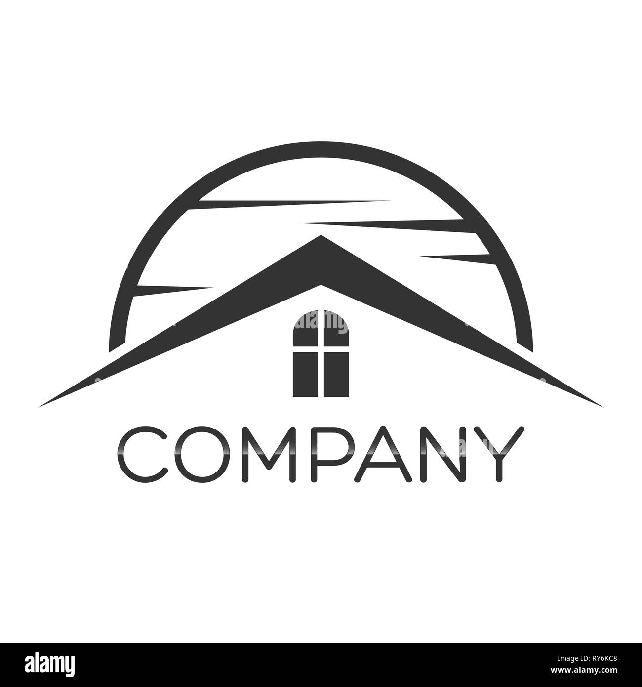 Immobilien logo Stockfoto