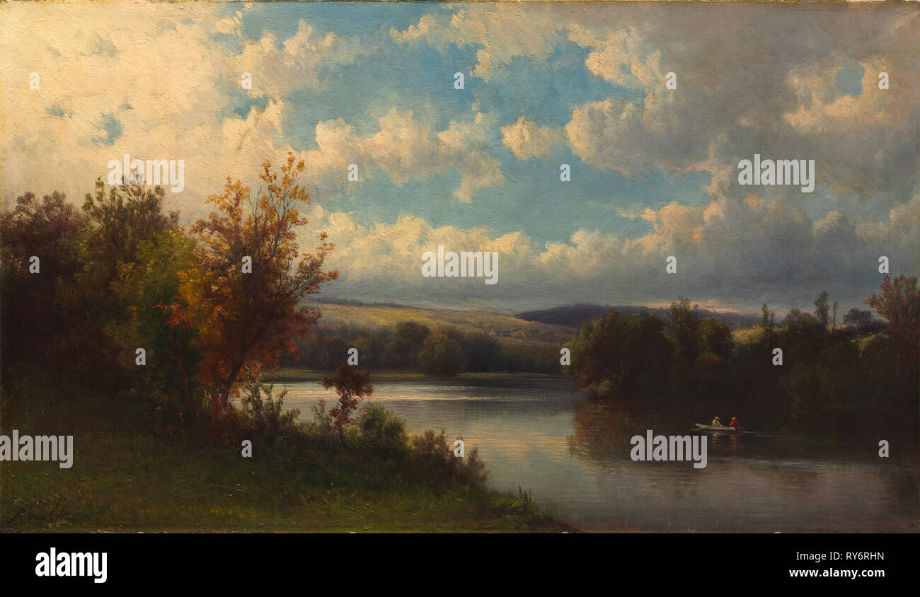 Landschaft in der Nähe von Dammam, Connecticut, 1870. Hendrik Dirk Kruseman van Elten (American, 1829-1904). Öl auf Leinwand; ohne Rahmen: 32 x 54,6 cm (12 5/8 x 21 1/2 in. Stockfoto