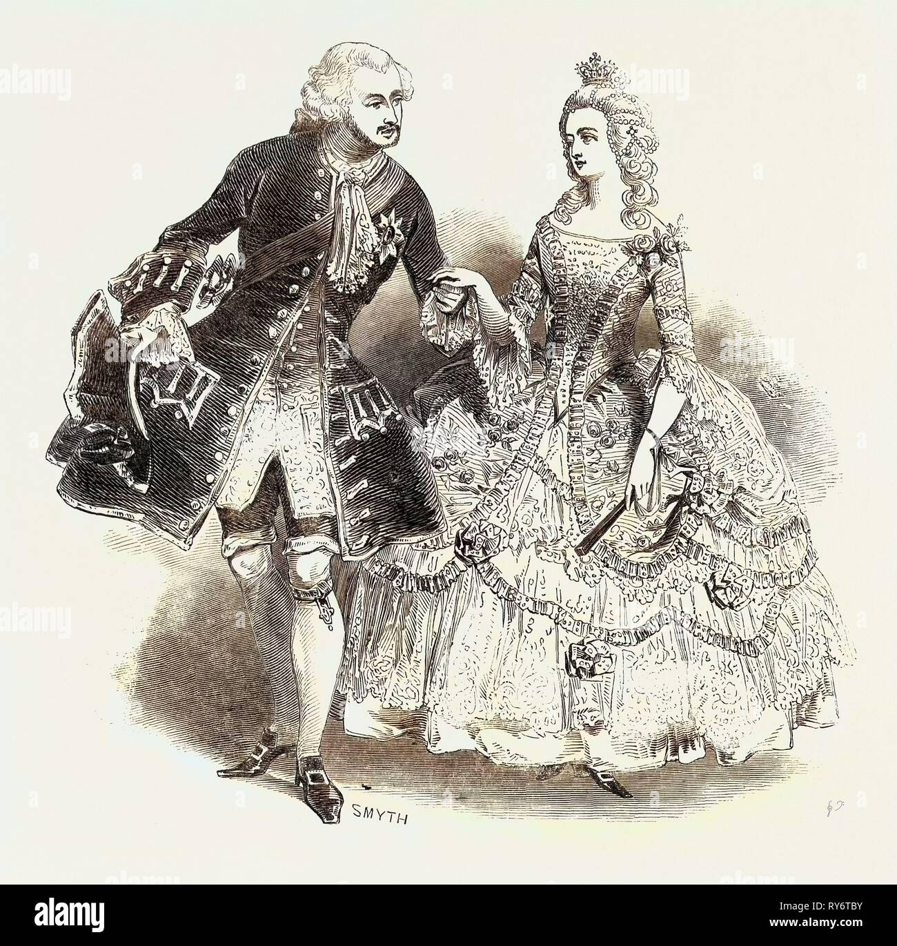 Die Kostüme Ihrer Majestät und Seine Königliche Hoheit, Prinz Albert Stockfoto