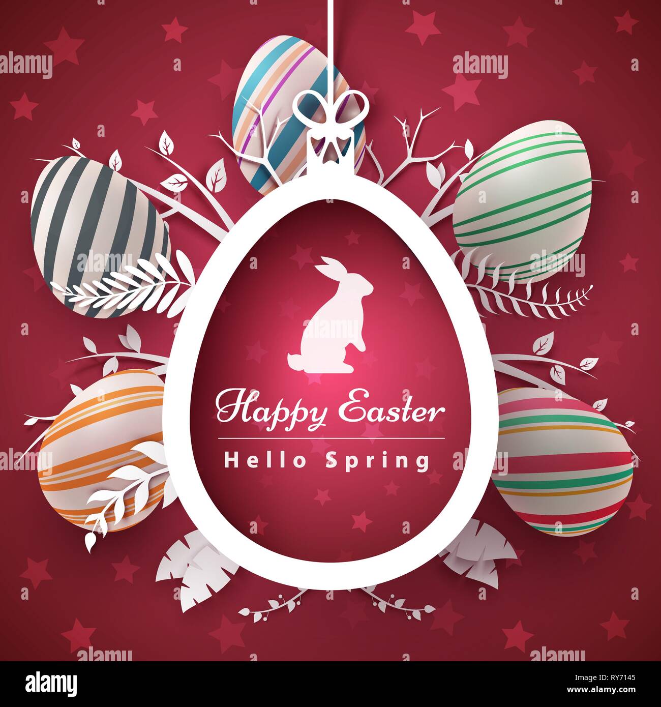 Frohe Ostern - Papier origami Art. Stock Vektor