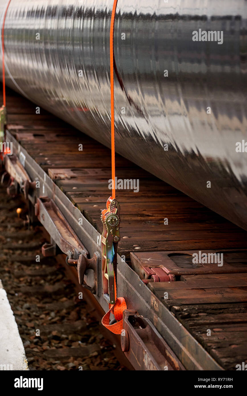 Power Armband für neue Gas piplines zum Ziel transportiert für Eugal Stockfoto