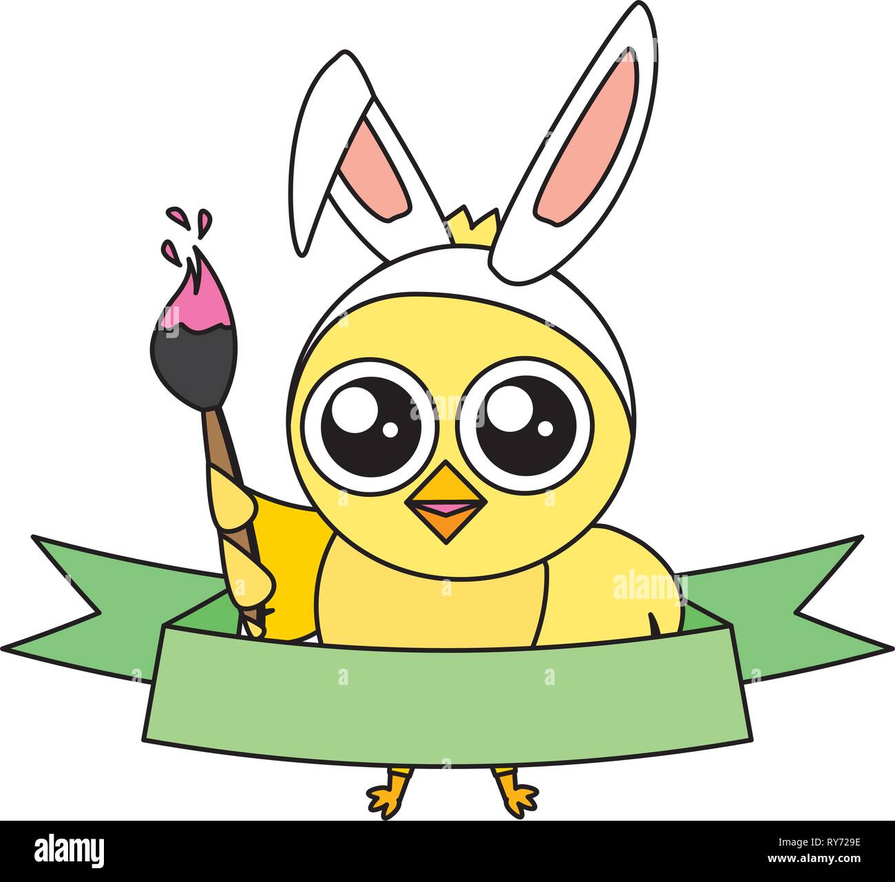 Süße Küken Ostern Stock Vektor