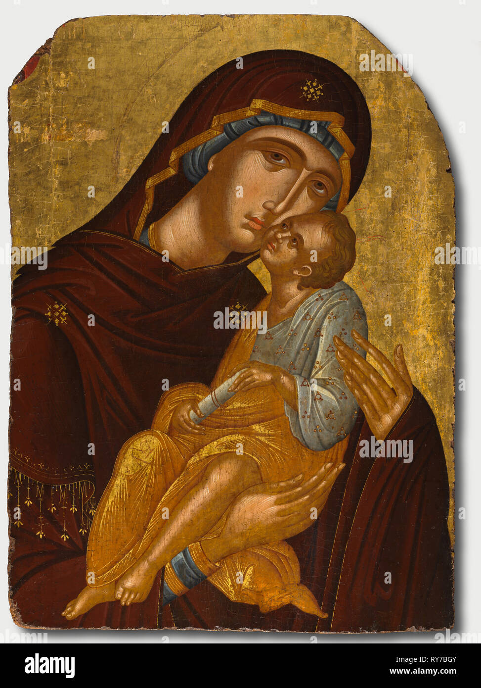 Ikone der Mutter Gottes und Kind Christus (Virgin Eleousa), C. 1425-1450. Zurückzuführen auf Angelos Akotantos (Griechisch, C. 1450). Tempera und Gold auf Holz, UNGERAHMT: 96 x 70 cm (37 13/16 x 27 9/16 Zoll Stockfoto