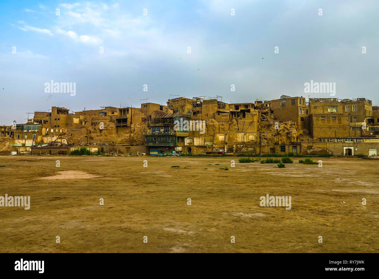 Kashgar Altstadt uigurischen Architektur Apartment Gebäuden Slums Stockfoto