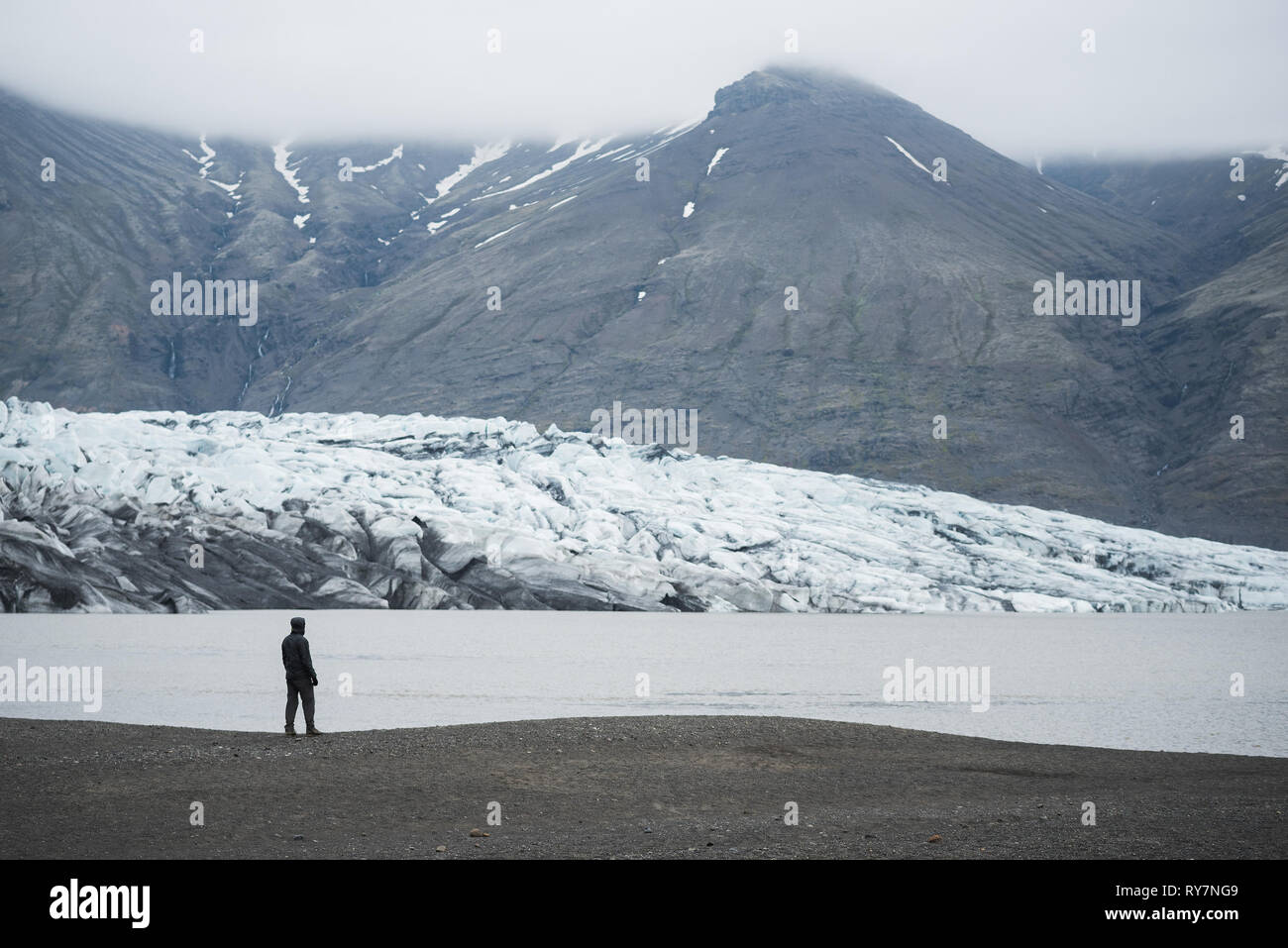 Gletschersee Fjallsarlon, Island. Touristische Sehenswürdigkeiten in Vatnajökull National Park. Wunderschöne Landschaft Stockfoto