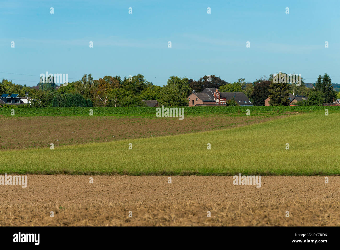 Ackerland Landschaft in Europa Stockfoto
