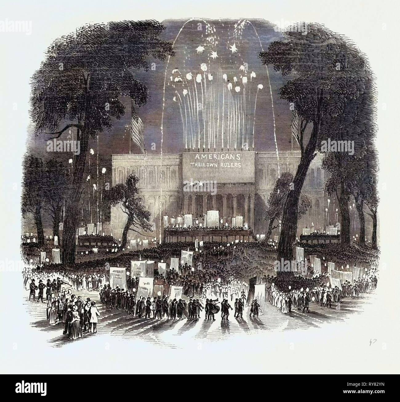 Große 'Native' Treffen im Park, an der New York Stockfoto