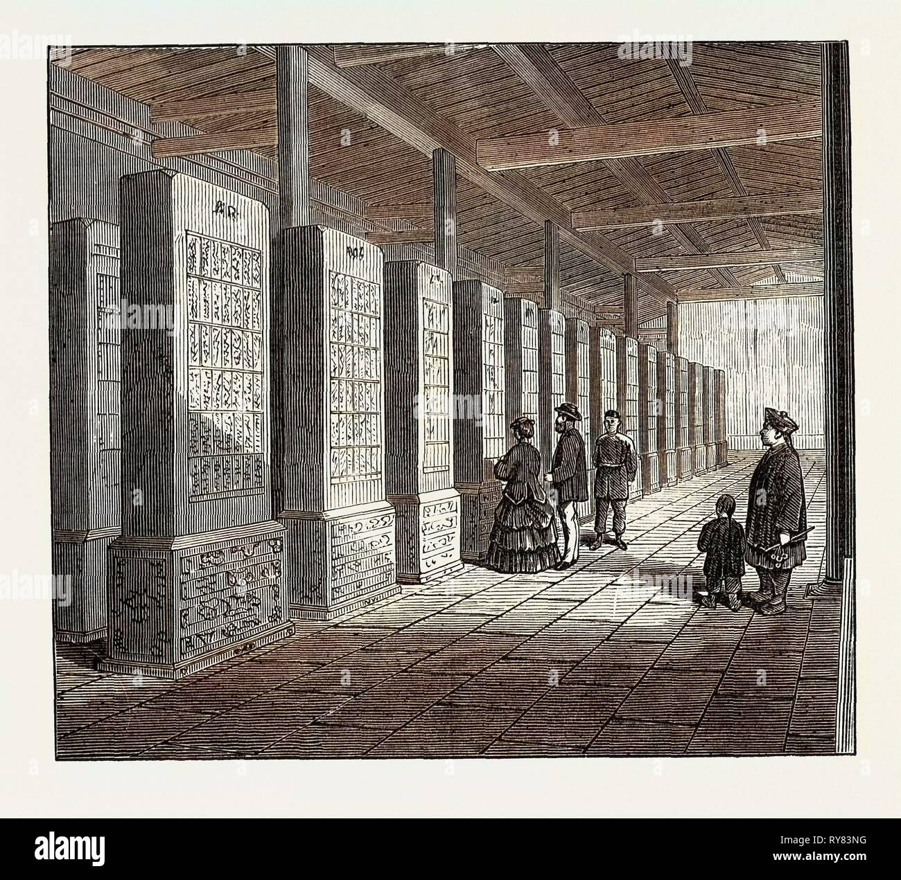 China: Tabletten, in die der Klassiker 1873 Stockfoto