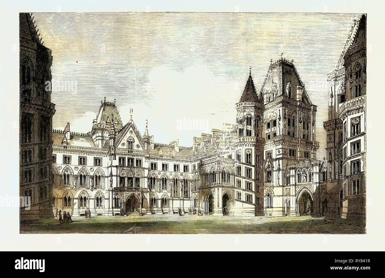 Die neue Regierung Büros: Dritter Preis Design für die ausländischen Abteilung (George Gilbert Scott F.S.A. Architekt): Premium 300 £ Stockfoto Die neue Regierung Büros: Dritter Preis Design für die ausländischen Abteilung (George Gilbert Scott F.S.A. Architekt): Premium 300 £ Stockfoto