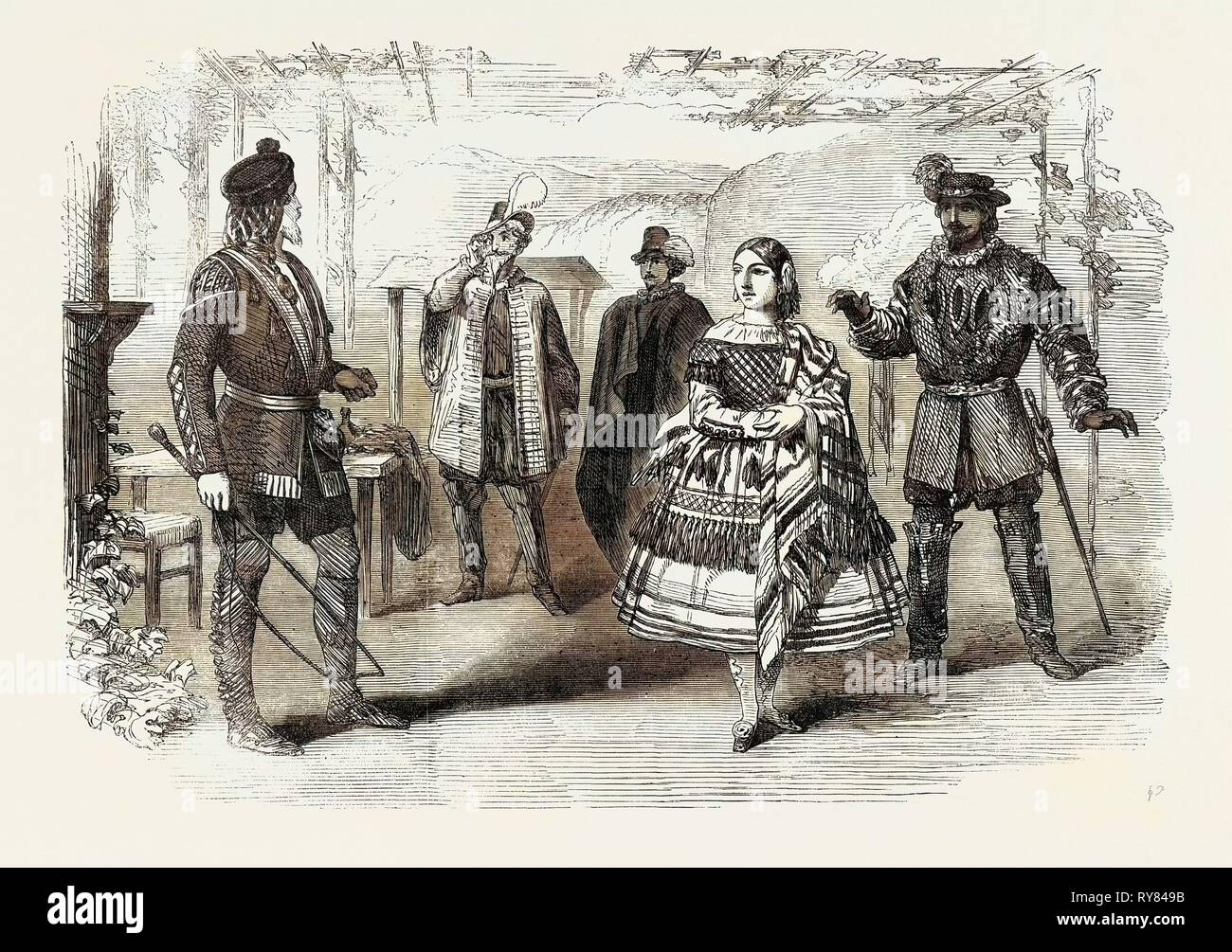 Szene aus Balfe der Neuen Oper der Rose von Kastilien am Lyceum Theatre Stockfoto