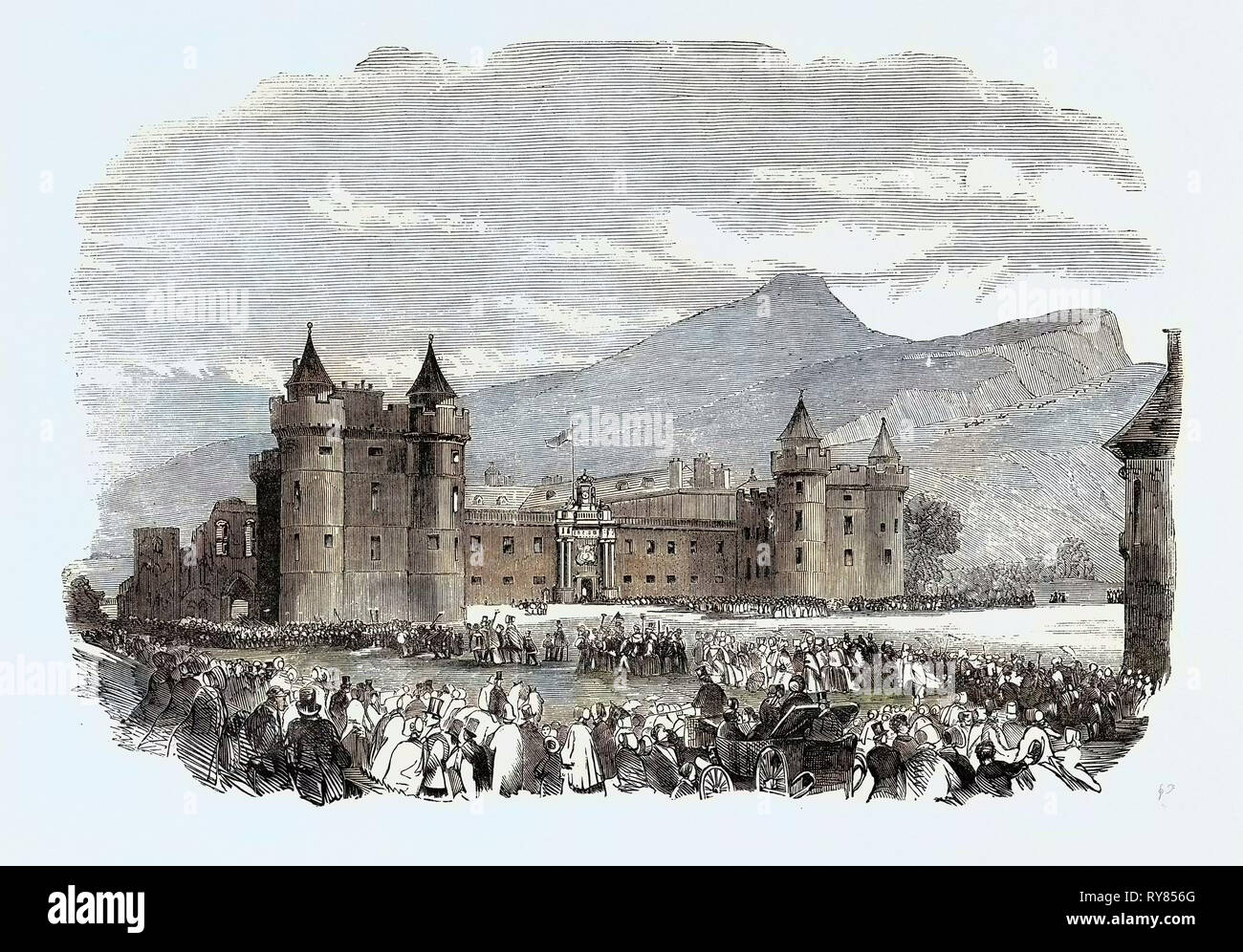 Die Processlon Eingabe der Holyrood Palace Stockfoto